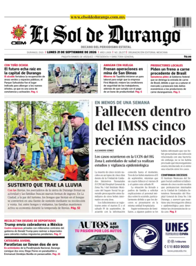 Cover of El Sol de Durango