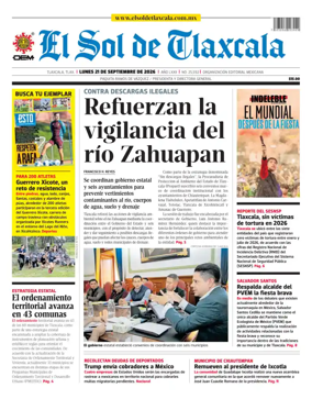 Cover of El Sol de Tlaxcala