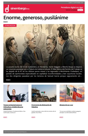 Cover of Sin Embargo Opinion