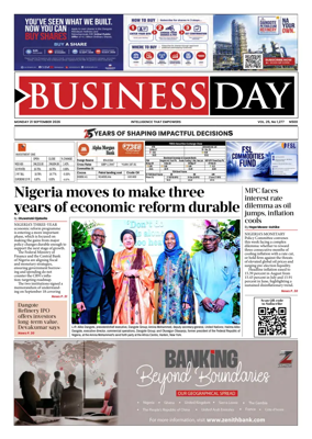 Cover of Business Day (Nigeria)