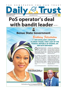 Cover of Daily Trust