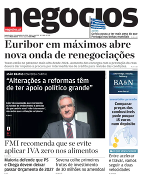 Cover of Jornal de Negocios