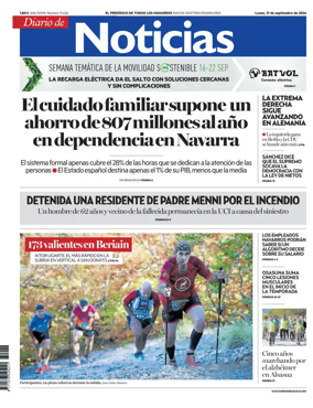 Cover of Diario de Noticias (Spain)