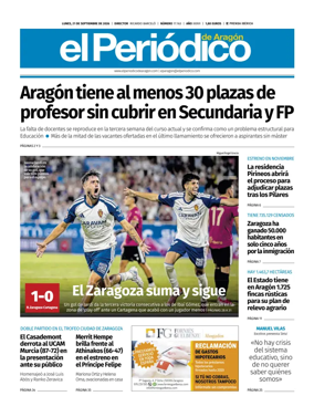 Cover of El Periodico Aragon