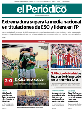 Cover of El Periodico Extremadura