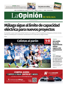 Cover of La Opinion de Malaga