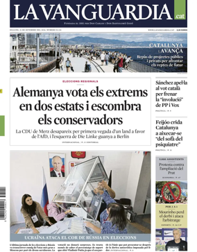 Cover of La Vanguardia (Catalonia - 1st edition)