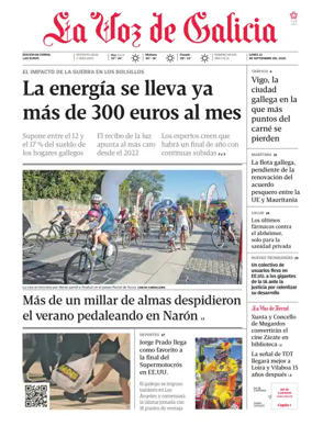 Cover of La Voz de Galicia (Ferrol)
