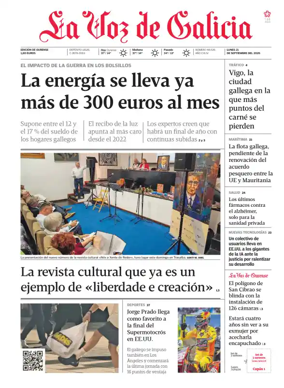 Cover of La Voz de Galicia (Ourense)