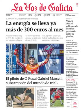 Cover of La Voz de Galicia (Vigo)