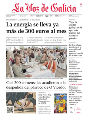 Cover of La Voz de Galicia (Viveiro)