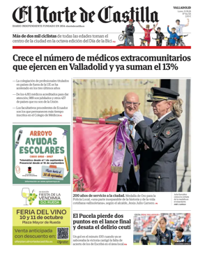 Cover of Norte de Castilla (Valladolid)