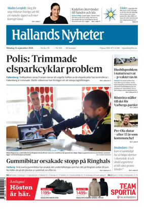 Cover of Hallands Nyheter