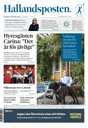 Cover of Hallandsposten