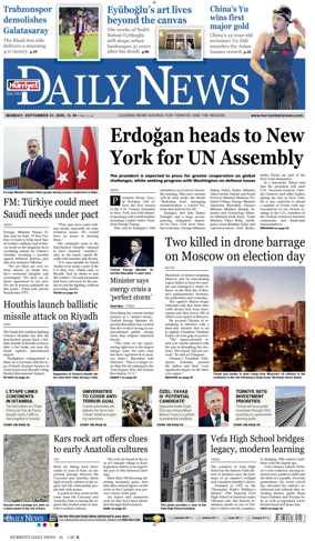 Cover of Hurriyet Daily News & Economic Review