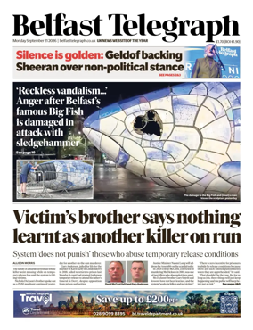 Cover of Belfast Telegraph