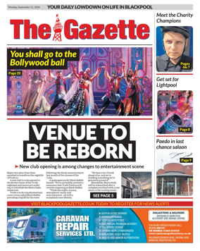 Cover of Blackpool Gazette