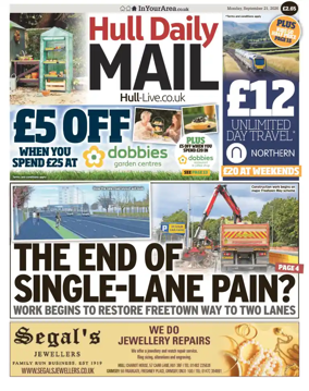 Cover of Hull Daily Mail