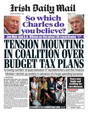 Cover of Irish Daily Mail