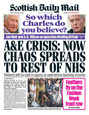 Cover of Scottish Daily Mail