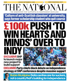 Cover of The National (Scotland)