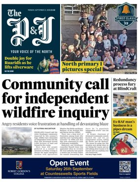 Cover of The Press and Journal (Inverness Highlands and Islands)