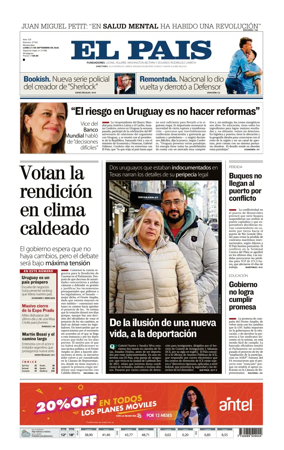 Cover of El Pais (Uruguay)