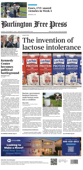 Cover of Burlington Free Press