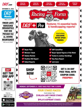 Cover of Daily Racing Form National Digital Edition