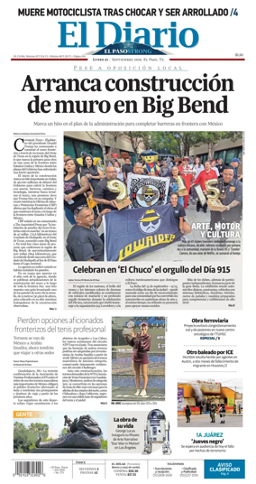 Cover of El Diario de El Paso