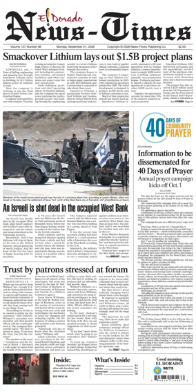 Cover of El Dorado News-Times (VCID - Camden News)