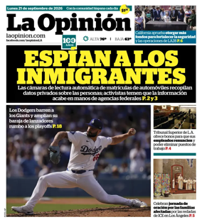 Cover of La Opinion