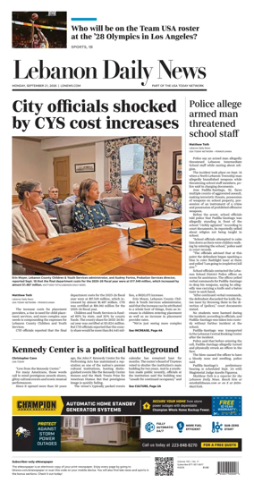 Cover of Lebanon Daily News