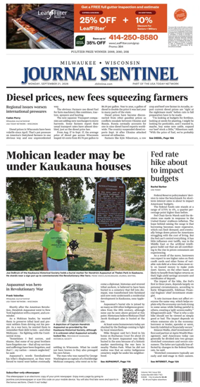 Cover of Milwaukee Journal Sentinel