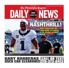 Cover of Philadelphia Daily News