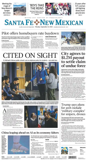 Cover of Santa Fe New Mexican