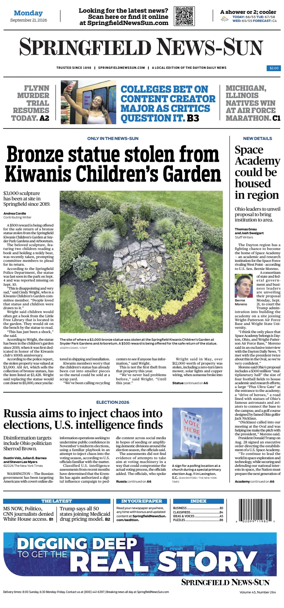Cover of Springfield News-Sun
