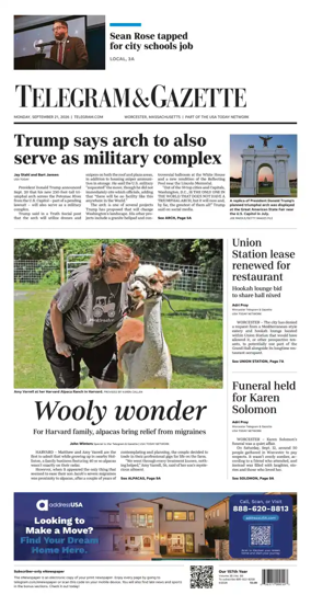 Cover of Telegram & Gazette