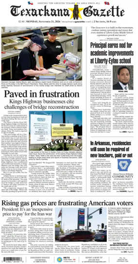 Cover of Texarkana Gazette