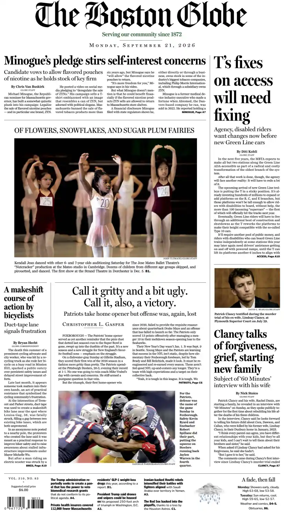 Cover of The Boston Globe