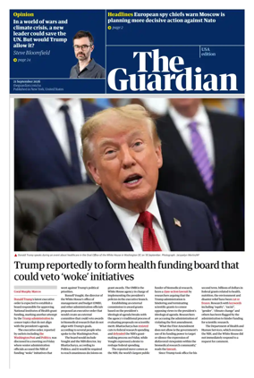 Cover of The Guardian (USA)
