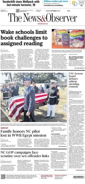Cover of The News & Observer