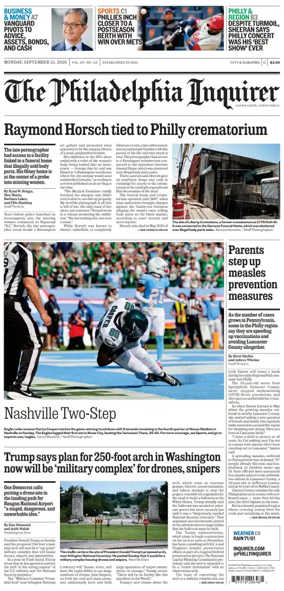 Cover of The Philadelphia Inquirer (South Jersey edition)