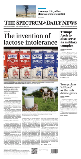 Cover of The Spectrum & Daily News