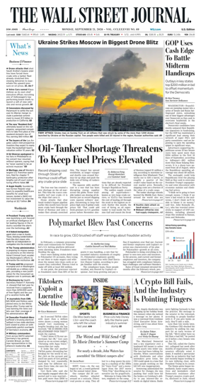 Cover of The Wall Street Journal