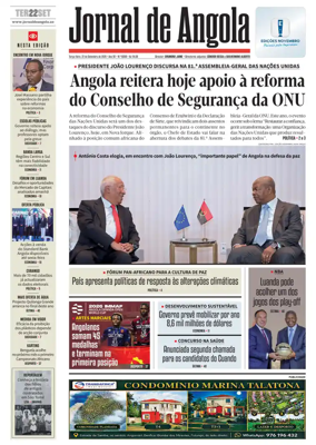 Cover of Jornal de Angola