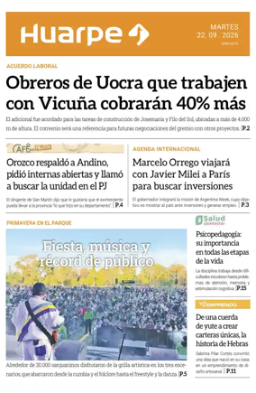 Cover of Diario Huarpe