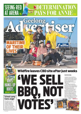 Cover of Geelong Advertiser