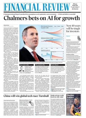 Cover of The Australian Financial Review