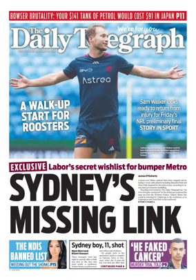 Cover of The Daily Telegraph (Sydney)